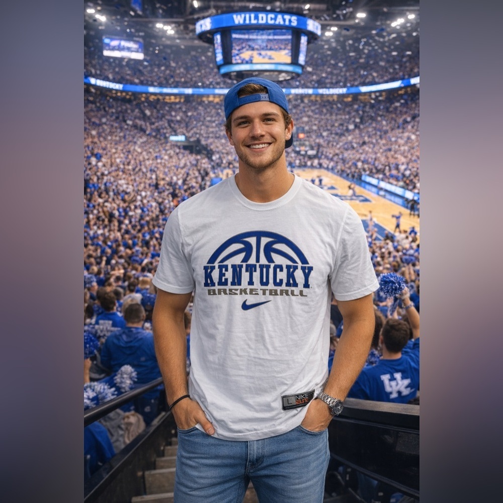Nike Elite Kentucky Wildcats Basketball Men’s LARGE T-Shirt Tee Cotton Casual
